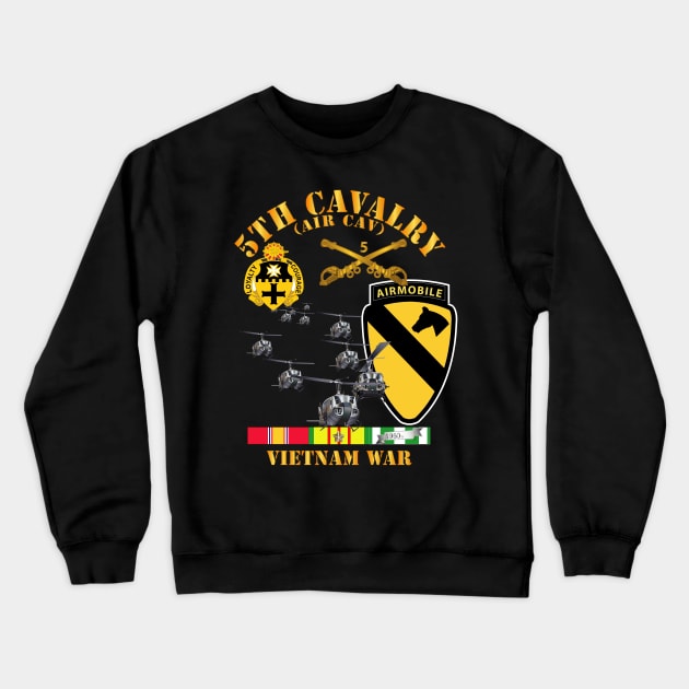 5th Cavalry (Air Cav) - 1st  Cav Division w SVC Crewneck Sweatshirt by twix123844